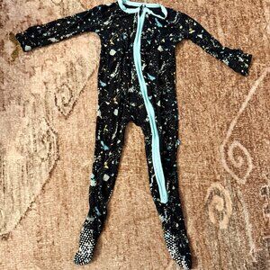 KicKee Pants Zipper Onsie - Confetti Splatter Paint Print